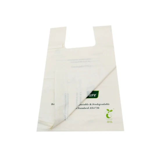 맞춤형 생분해성 퇴비화 가능 PLA/Pbat 조끼 휴대용 플라스틱 쇼핑백